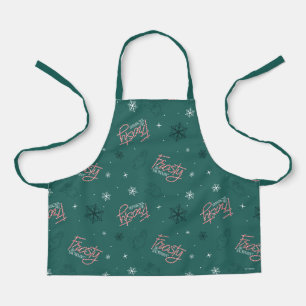Frosty the Snowman Green Snowflake Pattern Schürze
