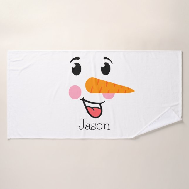 Frosty the Snowman Happy Face Badehandtuch (Badehandtuch)