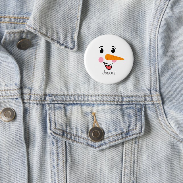 Frosty the Snowman Happy Face Button (Beispiel)