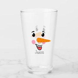 Frosty the Snowman Happy Face Glas