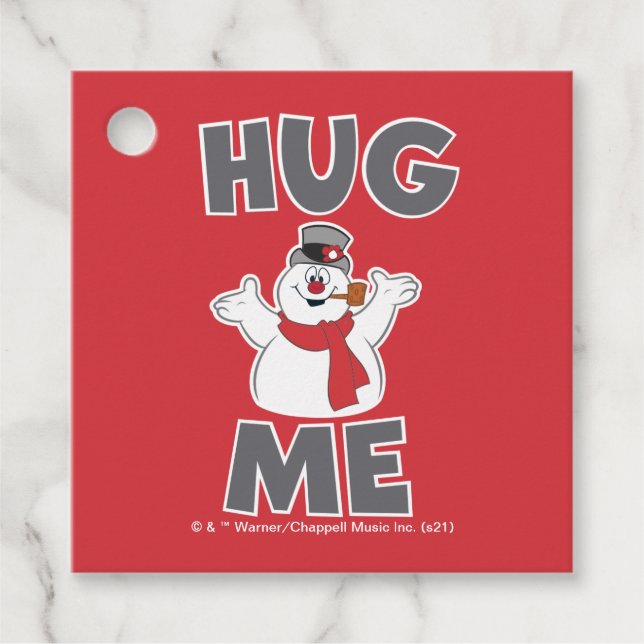 Frosty the Snowman™ | Hug Me Geschenkanhänger (Vorderseite)
