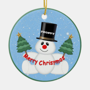 Frosty the Snowman Keramik Ornament