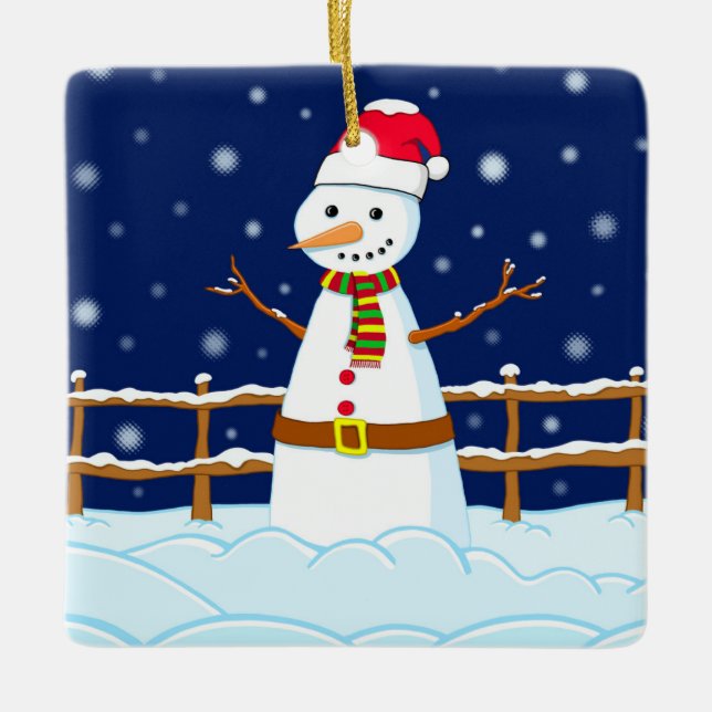 Frosty the Snowman Keramikornament (Vorderseite)
