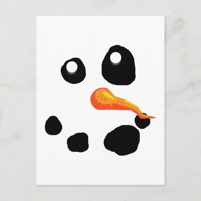 Frosty the Snowman lächelt Postkarte (Vorderseite)