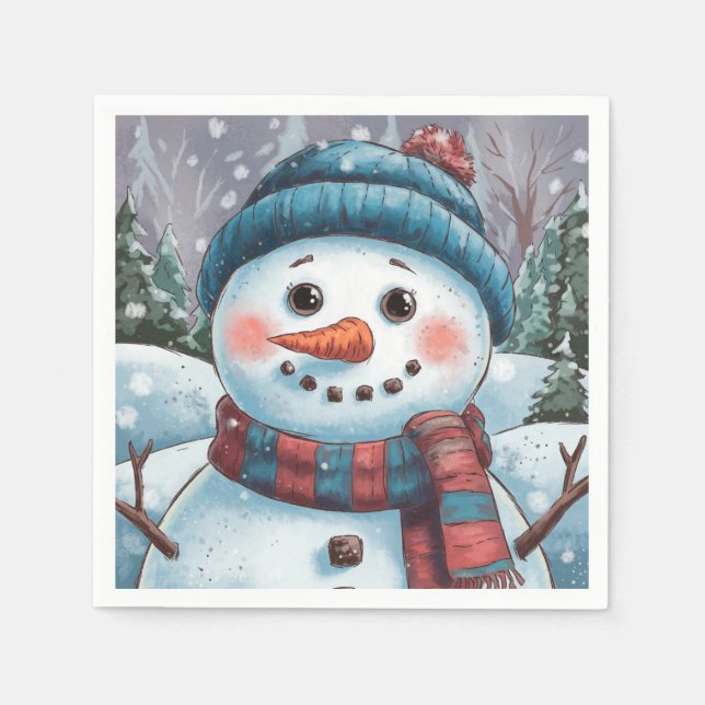 Frosty the Snowman Paper Napkin Serviette (Vorderseite)