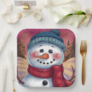 Frosty the Snowman Paper Plate Pappteller