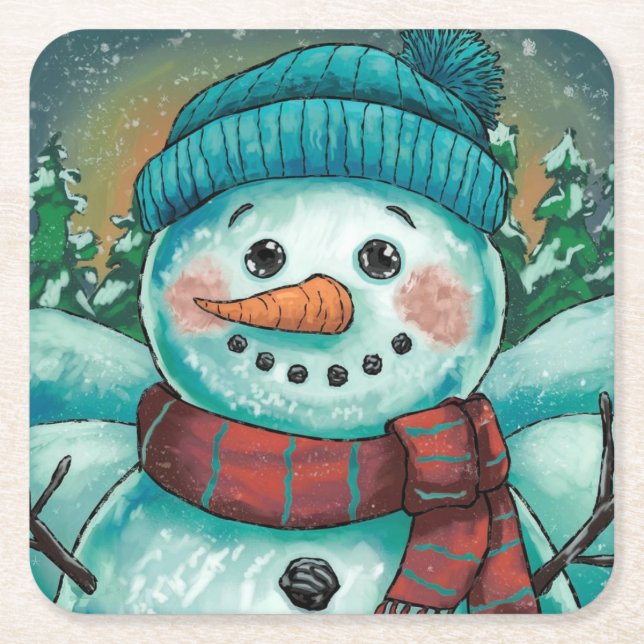 Frosty the Snowman Paper Untersetzer (Vorderseite)