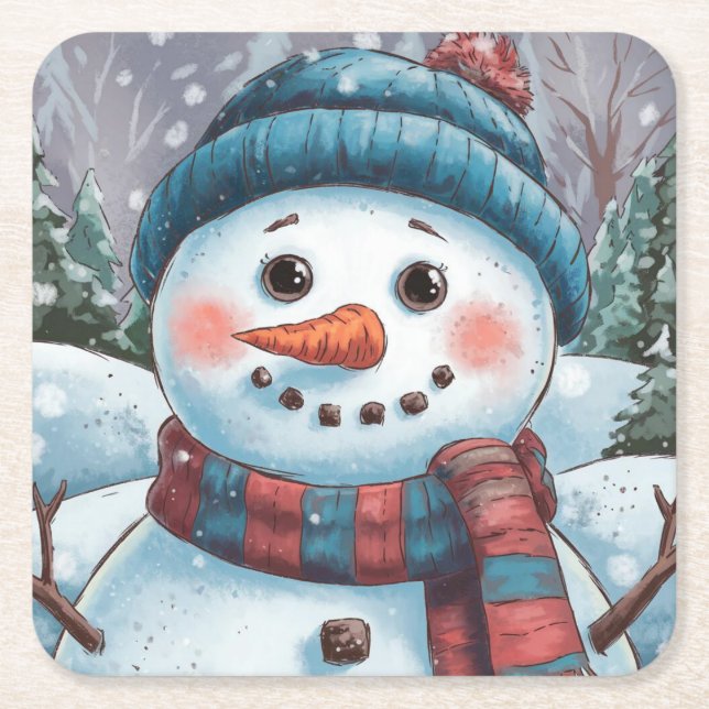 Frosty the Snowman Paper Untersetzer (Vorderseite)