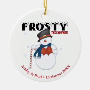 Frosty the Snowman Personalisierte Weihnachten Keramikornament