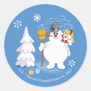 Frosty the Snowman™ Winterspass von Frosty & K Runder Aufkleber