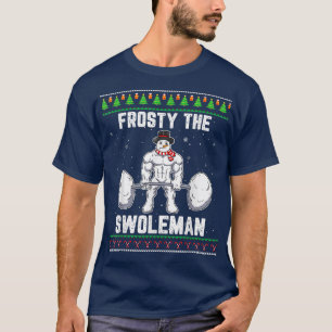 Frosty the Swoleman Ugly Christmas Sweater Funny S T-Shirt