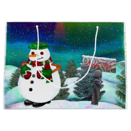 Frosty Town Christmas NUR BREITE Große Geschenktüte