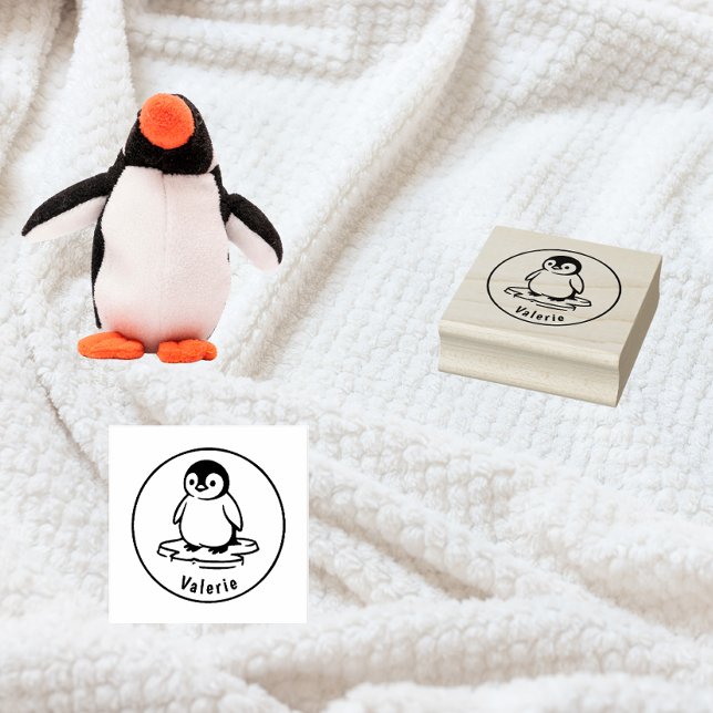 Frosty Waddle – Custom Penguin Name Stamp Gummistempel (Von Creator hochgeladen)