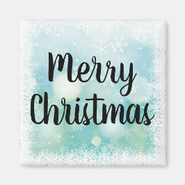 Frosty Window Square Frohe Weihnachtsgeschenke Mag Magnet