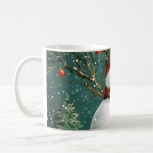 Frosty Winter Whimsical Snowman Fox Wonderland Kaffeetasse