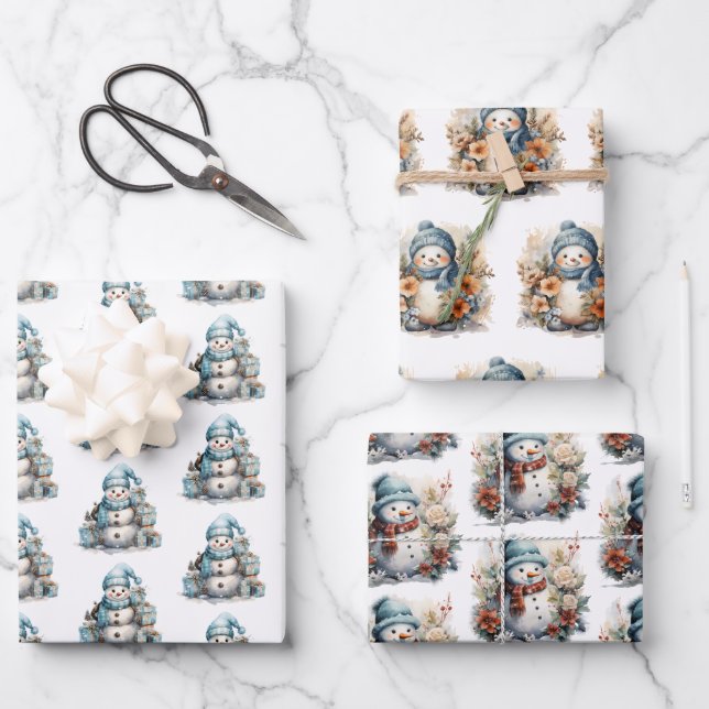 Frosty Wonderland Geschenkpapier Set (Vorderseite)