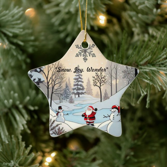 "Frosty Wonderland Magic" Keramik Ornament (Baum)
