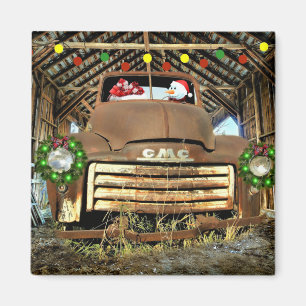Frostys Vintage-GMC-LKW-Weihnachtsfahrt Magnet