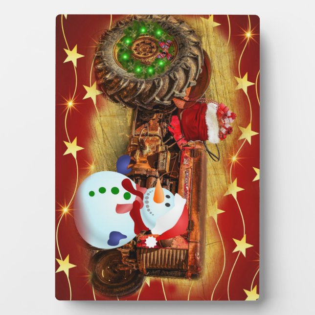Frosty's Vintage Weihnachten Fotoplatte (Vorderseite)