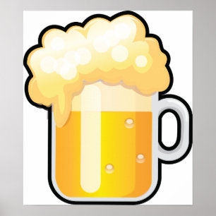 Frothy Beer Tasse Poster