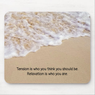 Frothy Ocean Surf mit Quote Mouse Pad Mousepad