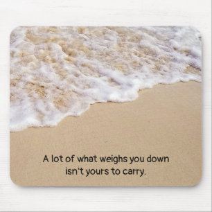 Frothy Ocean Surf mit Quote Mouse Pad Mousepad