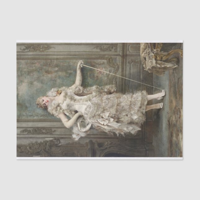 Frou Frou von Georges Jules Victor Clairin Seidenpapier (Vorderseite)