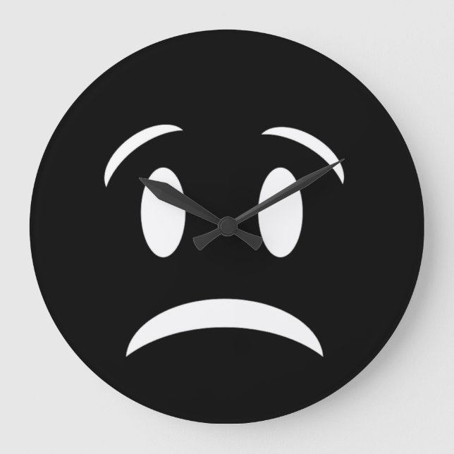FROWNIE-GESICHT GROßE WANDUHR (Vorderseite)