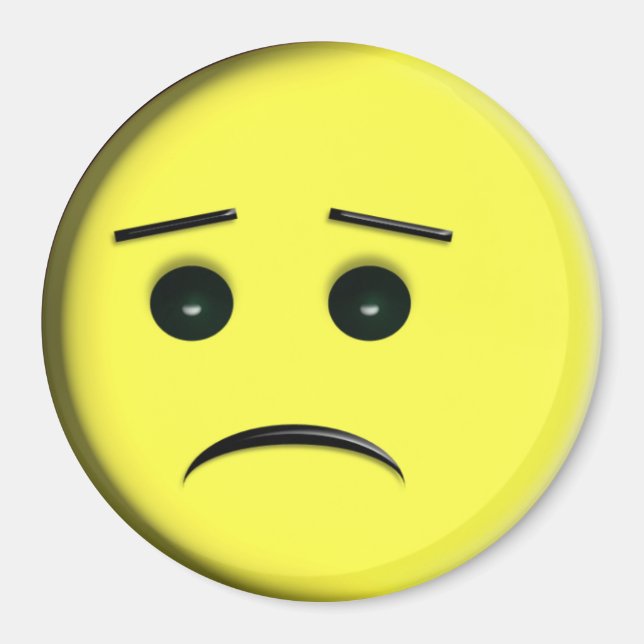 Frowny Face Yellow Magnet (Vorne)