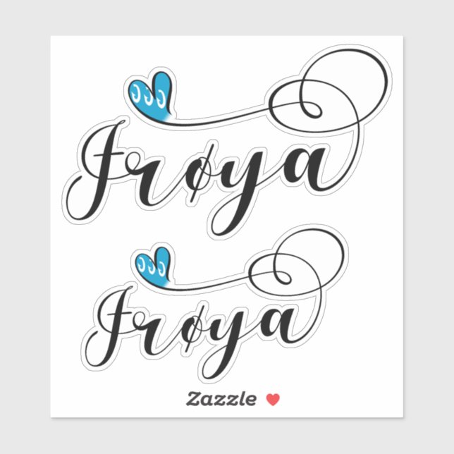 Frøya Flag Heart, Trøndelag Aufkleber (Blatt)