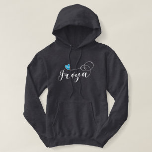 Frøya Flag Heart, Trøndelag, Norwegen Hoodie