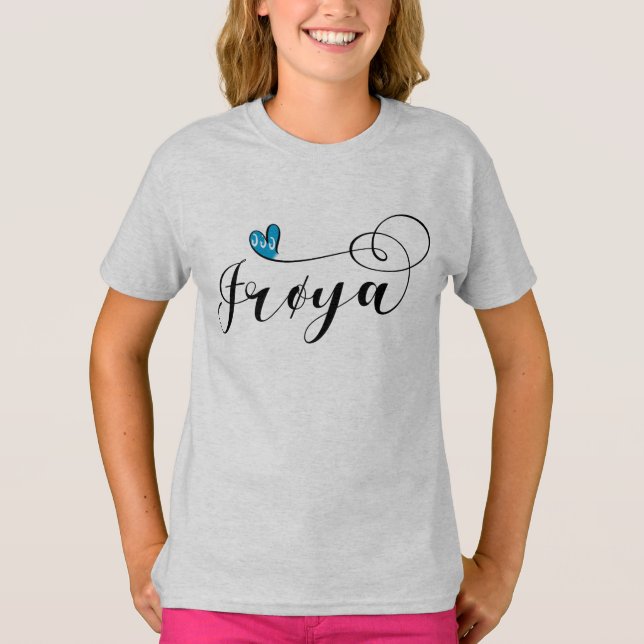 Frøya Flag Heart, Trøndelag, Norwegen T-Shirt (Vorderseite)