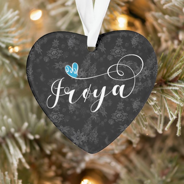 Frøya Flag Heart, Trøndelag Ornament (Baum)