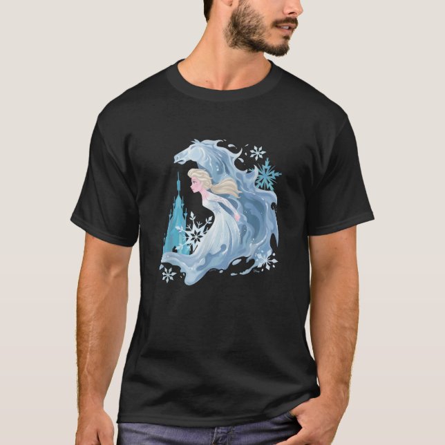 Frozen 2 Elsa And Water Horse  T-Shirt (Vorderseite)
