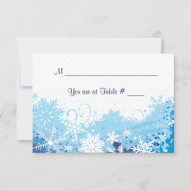 FROZEN Bar Bat Mitzvah Escort Card Einladung (Vorderseite)