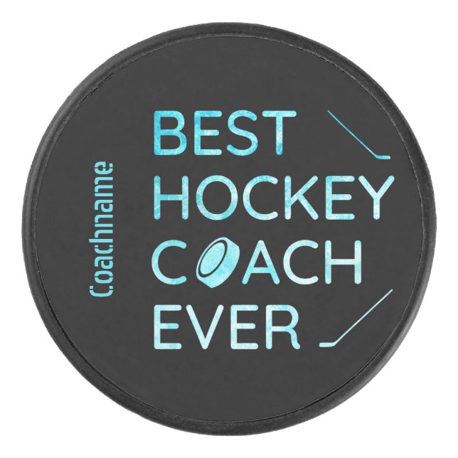 Frozen Blau - der beste Hockeytrainer aller Zeiten Eishockey Puck (Vorderseite)