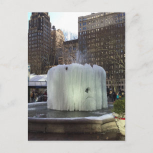 Frozen Brunnen Bryant Park New York City NYC Postkarte