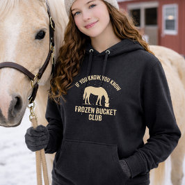 Frozen Bucket Club Pferde Hoodie (Sand-Design)