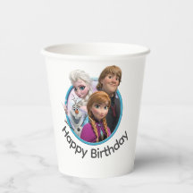 Frozen Charaktere Papiertasse (Geburtstagsthema)