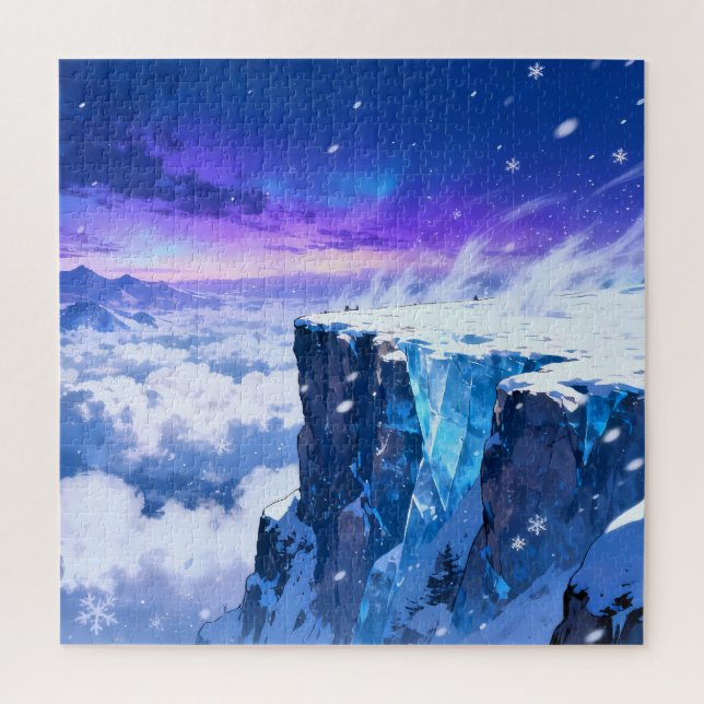 Frozen Crystal Cliffs Jigsaw Puzzle (Vertikal)