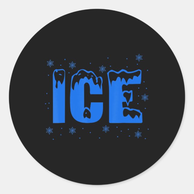 Frozen Eisbeutel Halloween Kostüm Runder Aufkleber (Vorderseite)