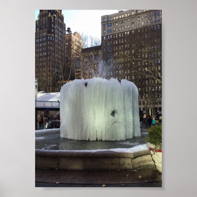 Frozen Eisbrunnen Bryant Park New York City NYC Poster (Vorne)