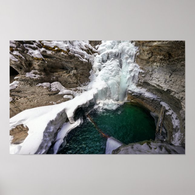 Frozen Falls at Johnson Creek, Alberta Poster (Vorne)