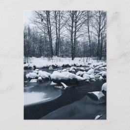 Frozen Fluss, Winterlandschaft, Tschechische Repub Postkarte