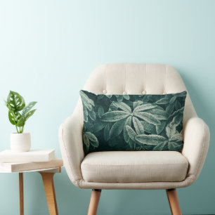 Frozen Greenery Lumbar Kissen - Modernes Art Desig