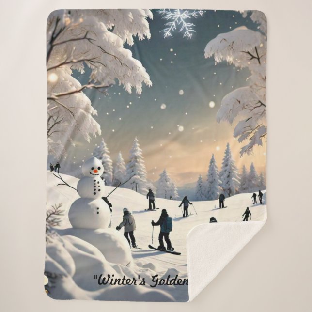 "Frozen Lake Serenity" Sherpadecke (Vorderseite)