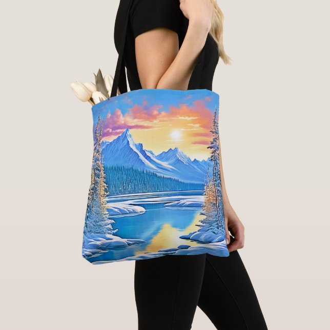Frozen Lake Sunset Art (Von Nahem)