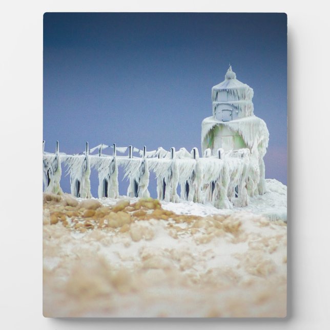 Frozen Lighthouse Fotoplatte (Vorderseite)