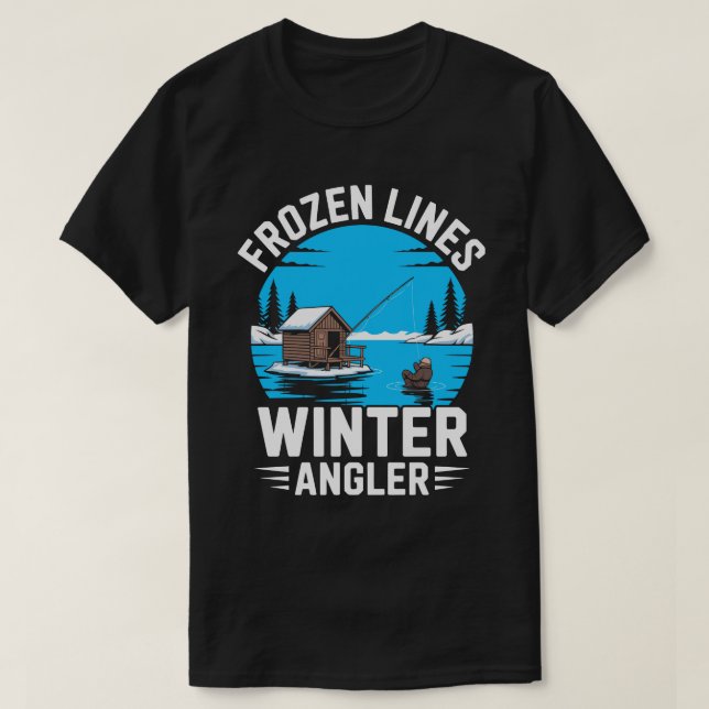 Frozen Lines Ice Fishing Tee (Design vorne)