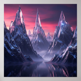 Frozen Peaks of the Twilight Realm Poster